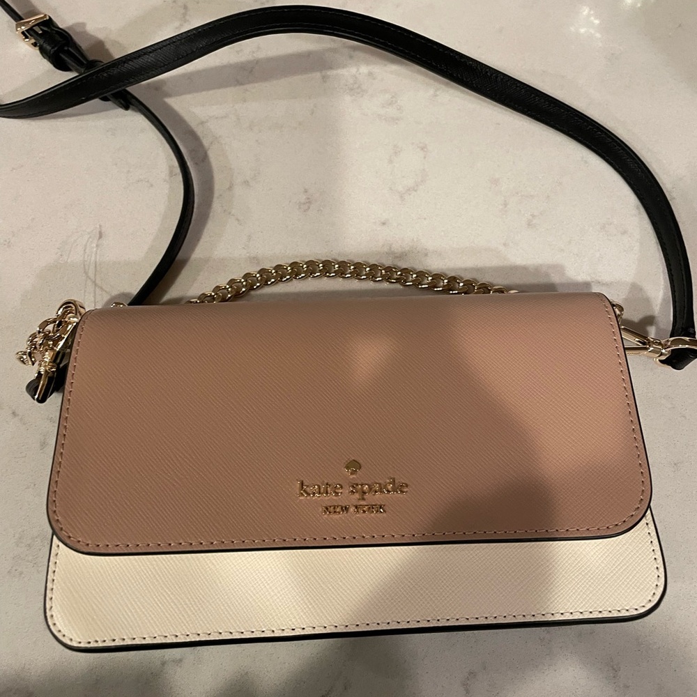 kate spade Tan and Cream Crossbody Bag